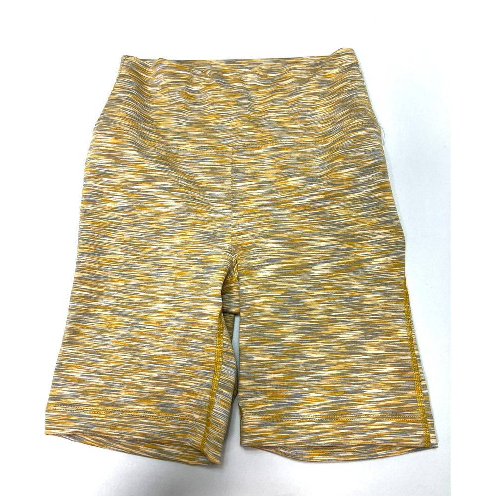 Out Door Voices Bike Shorts Heathered‎ Yellow Gray SZ XS